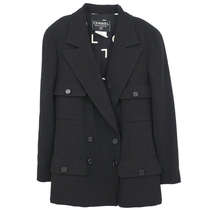 Chanel 1997 Double Breasted Jacket Black #38