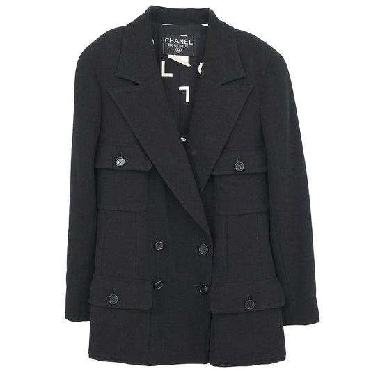 Chanel 1997 Double Breasted Jacket Black #38