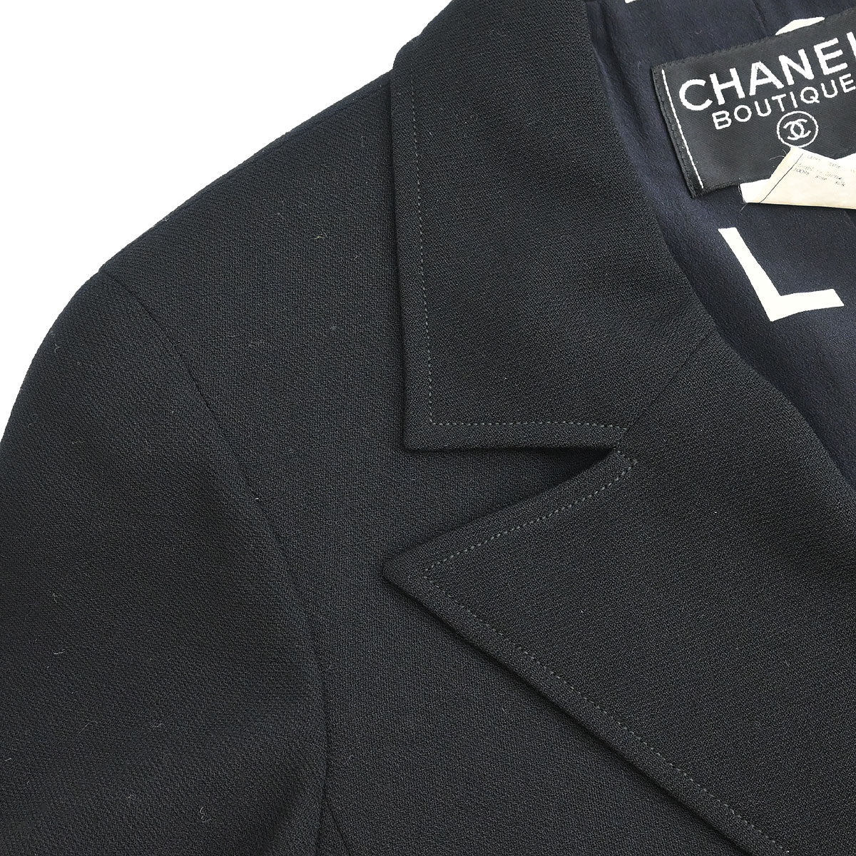 Chanel 1997 Double Breasted Jacket Black #38