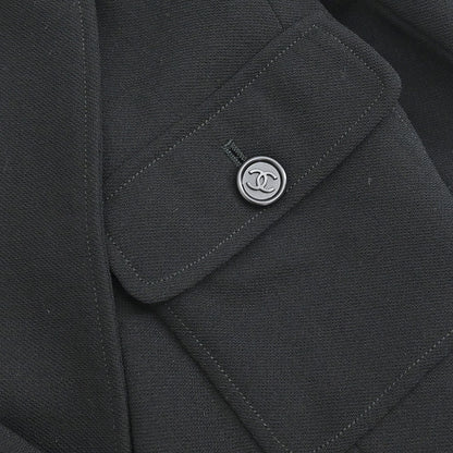 Chanel 1997 Double Breasted Jacket Black #38
