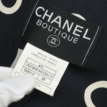 Chanel 1997 Double Breasted Jacket Black #38