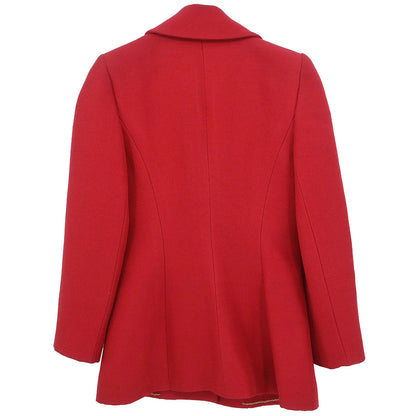 Chanel 2001 Single Breasted Jacket Red #34