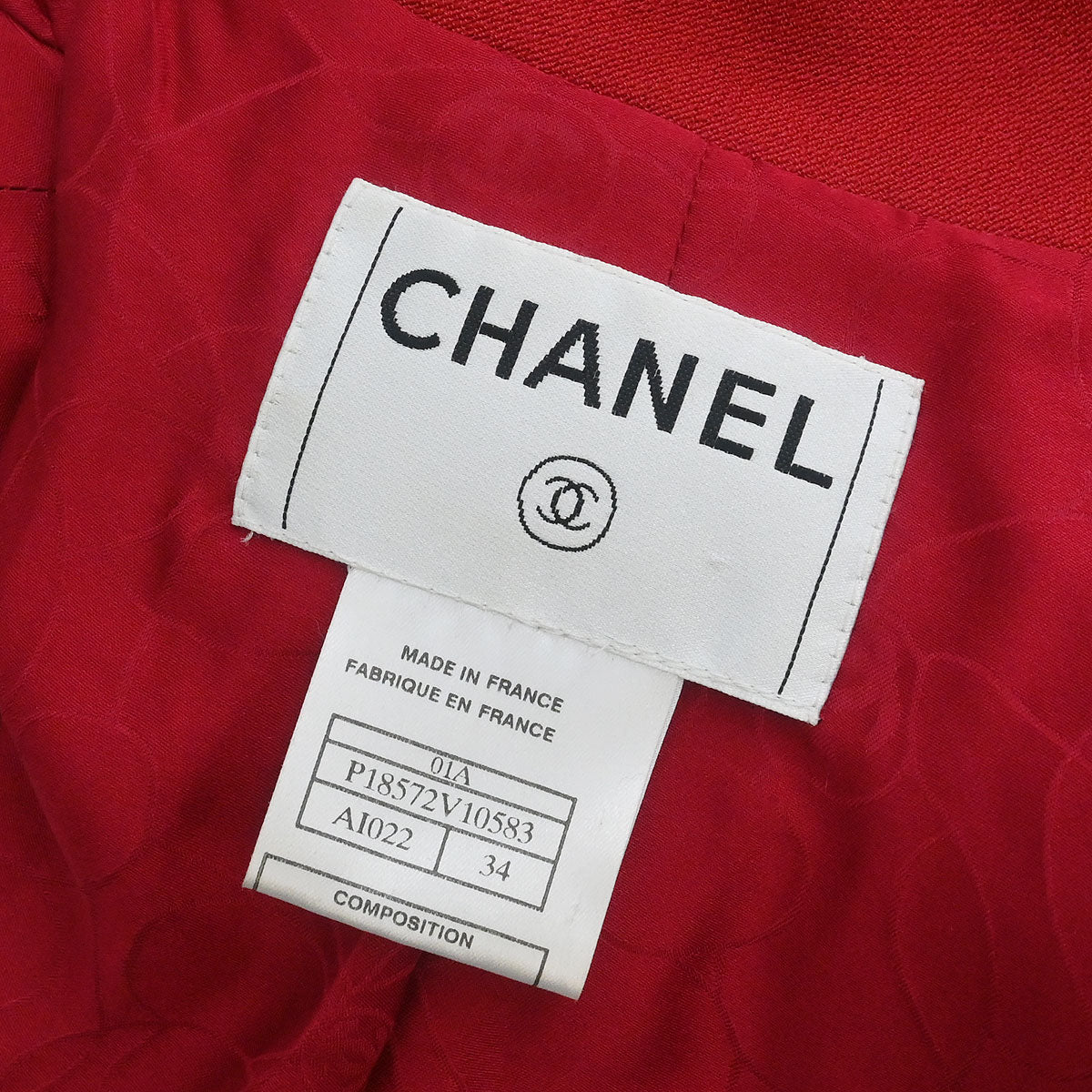Chanel 2001 Single Breasted Jacket Red #34