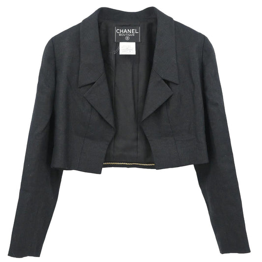 Chanel 1995 Open Front Jacket Black #38