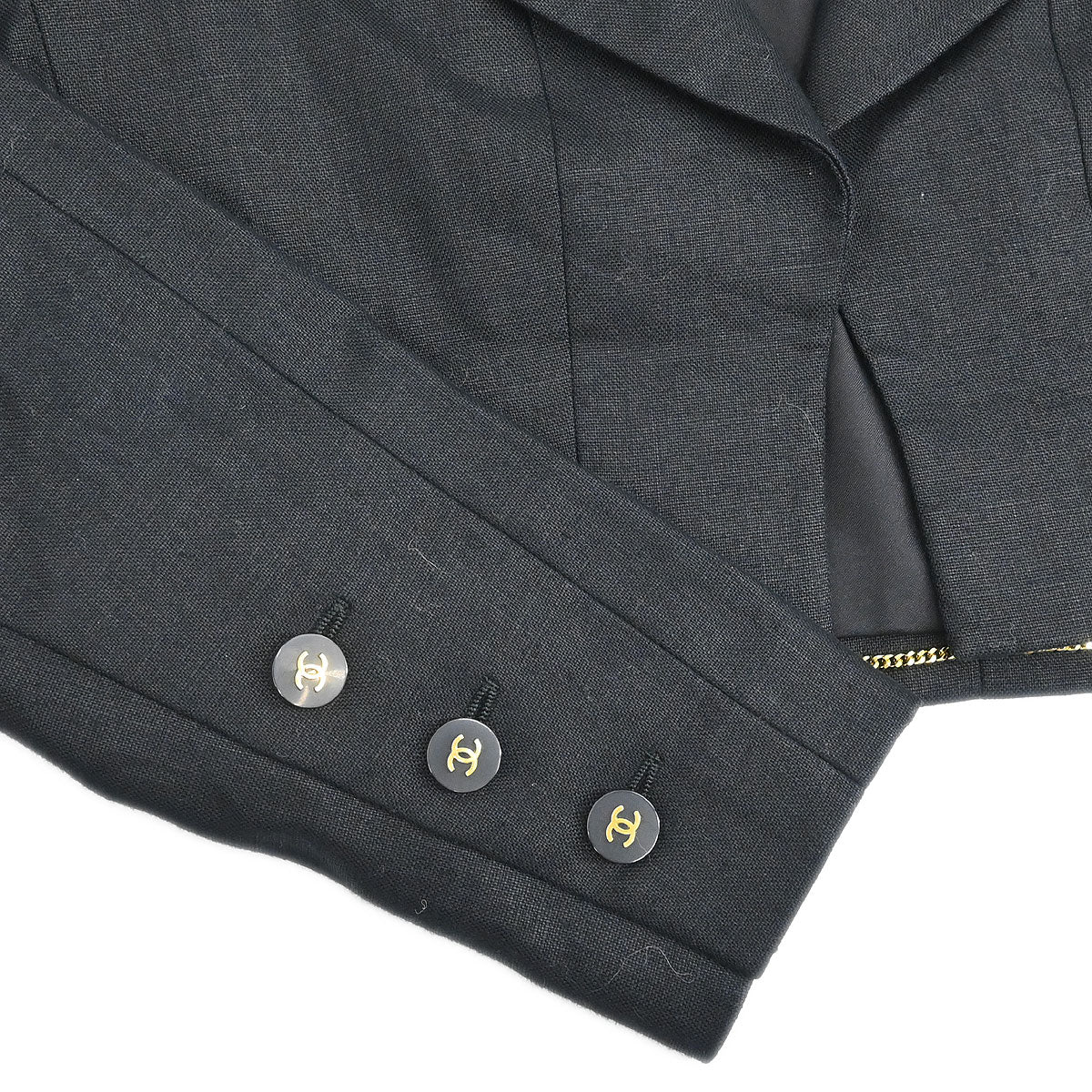 Chanel 1995 Open Front Jacket Black #38