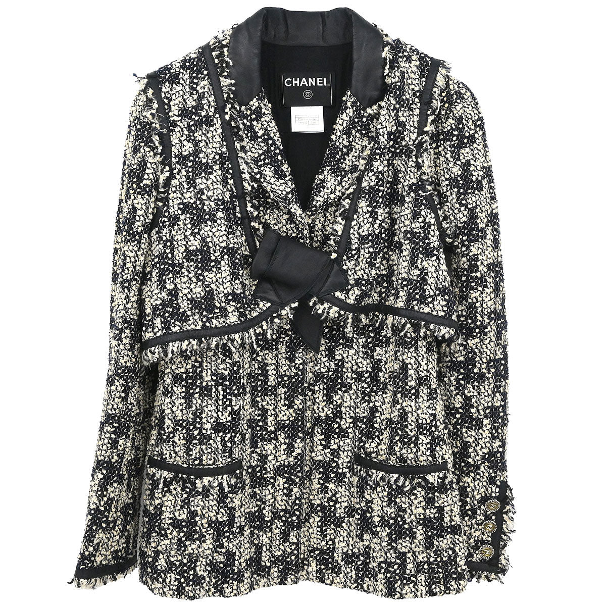 Chanel 2005 Set Jacket Vest Black #38