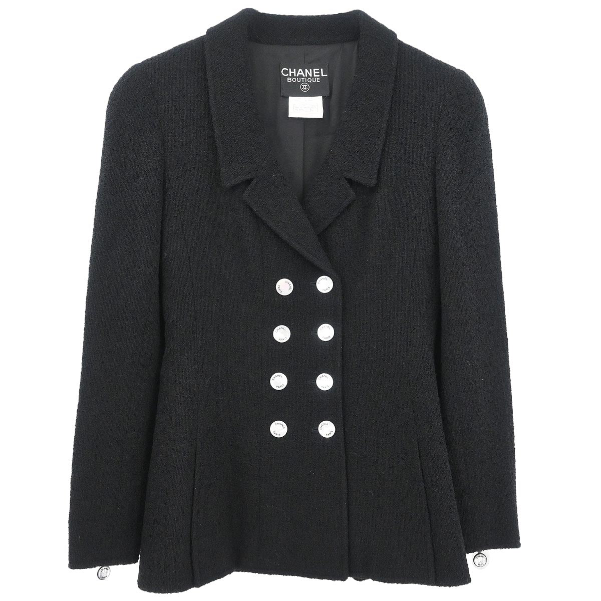 Chanel 1997 Double Breasted Jacket Black #36