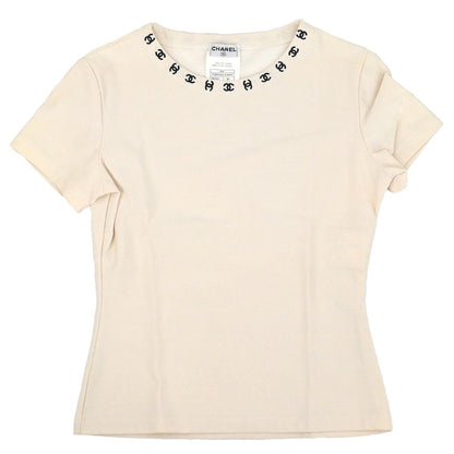 Chanel 1997 Short Sleeve T-shirt Top Ivory #36