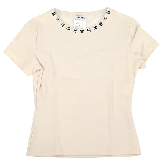 Chanel 1997 Short Sleeve T-shirt Top Ivory #36