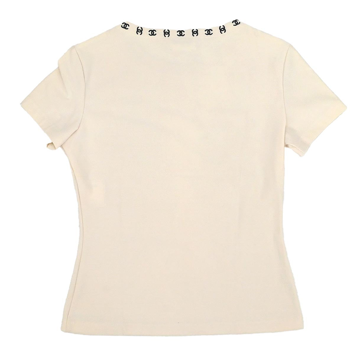 Chanel 1997 Short Sleeve T-shirt Top Ivory #36