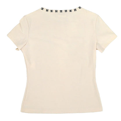 Chanel 1997 Short Sleeve T-shirt Top Ivory #36