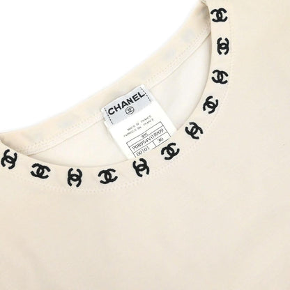 Chanel 1997 Short Sleeve T-shirt Top Ivory #36