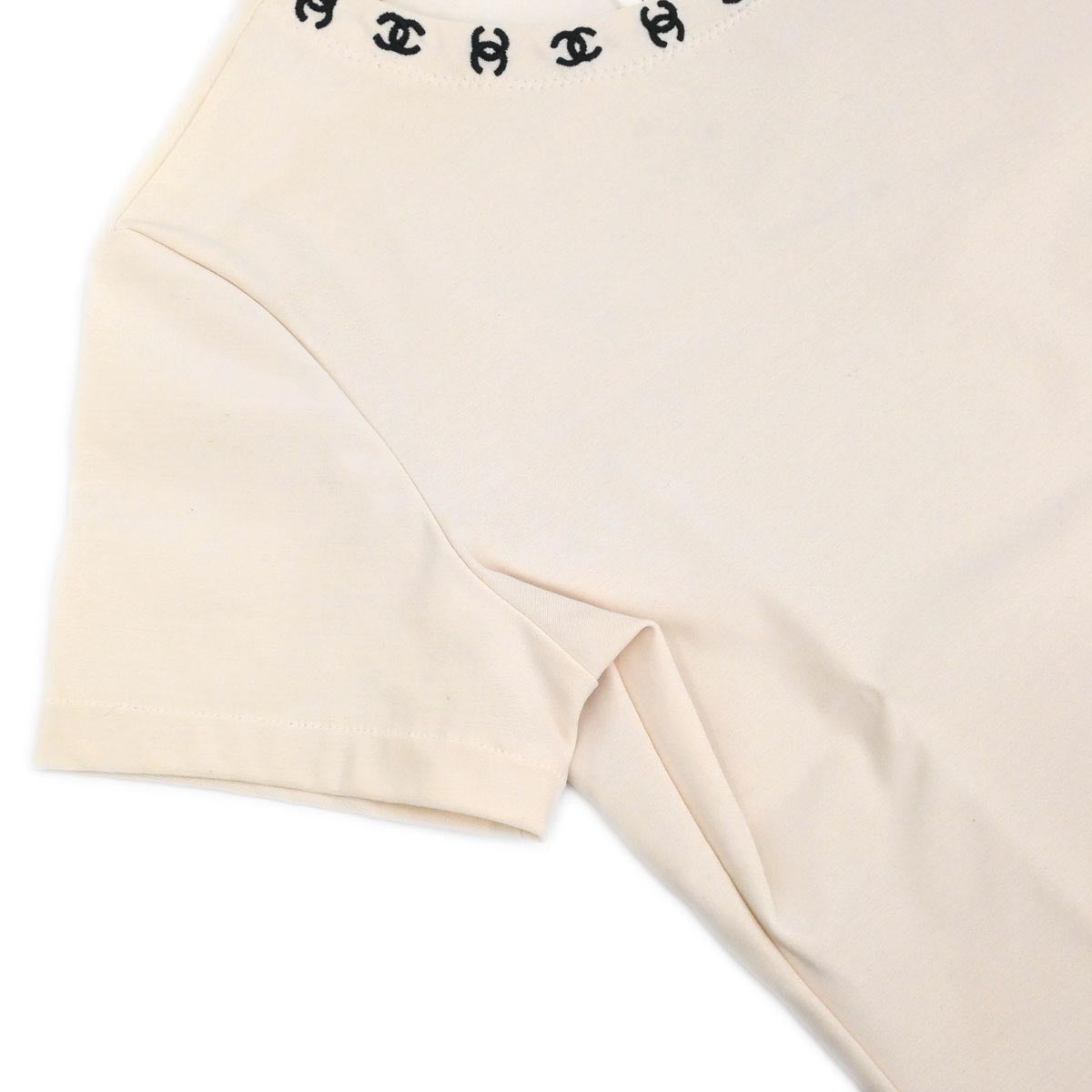 Chanel 1997 Short Sleeve T-shirt Top Ivory #36