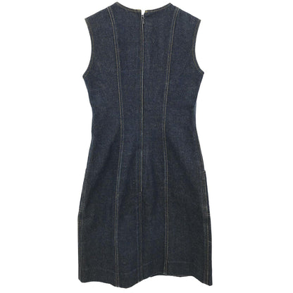 Chanel Sleeveless Denim Dress Navy #38