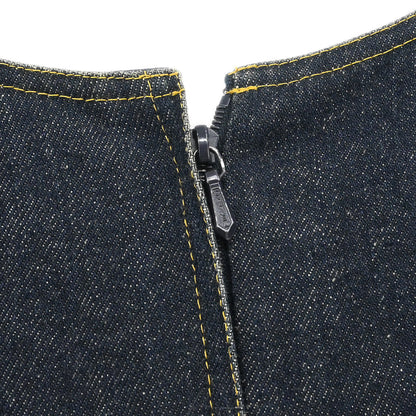 Chanel Sleeveless Denim Dress Navy #38