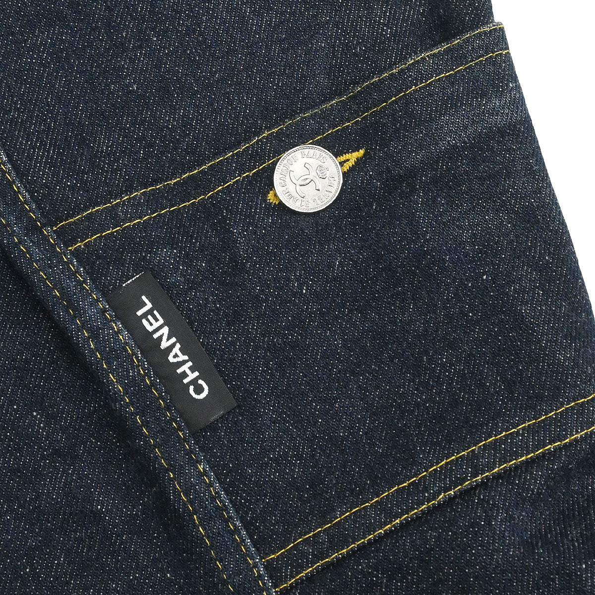 Chanel Sleeveless Denim Dress Navy #38