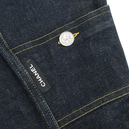 Chanel Sleeveless Denim Dress Navy #38