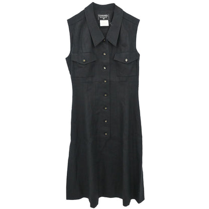 Chanel 1995 Sleeveless Dress Black #38