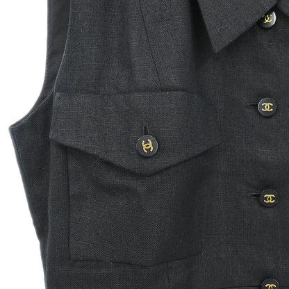 Chanel 1995 Sleeveless Dress Black #38