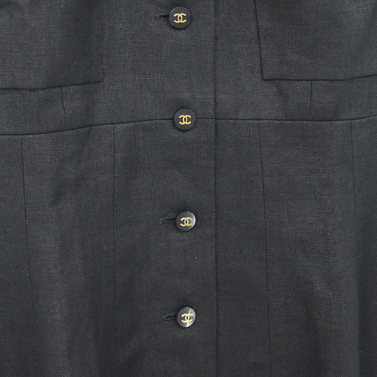 Chanel 1995 Sleeveless Dress Black #38