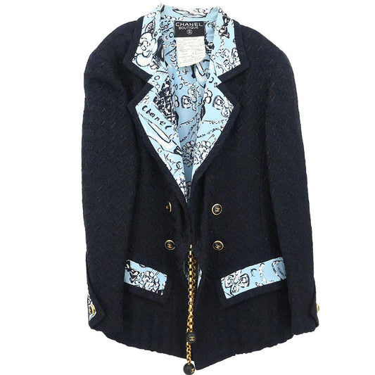 Chanel 1993 Double Breasted Jacket Black #40