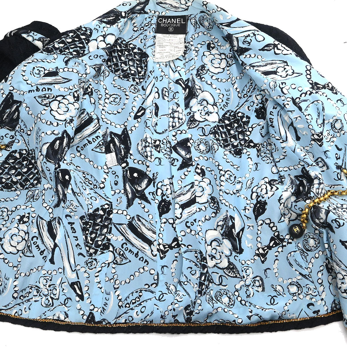 Chanel 1993 Double Breasted Jacket Black #40