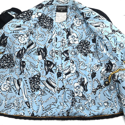 Chanel 1993 Double Breasted Jacket Black #40