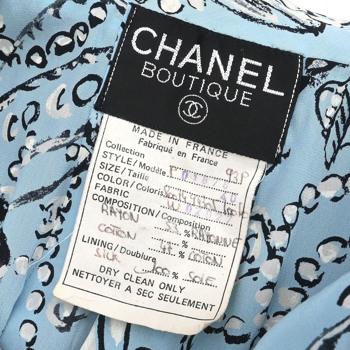 Chanel 1993 Double Breasted Jacket Black #40