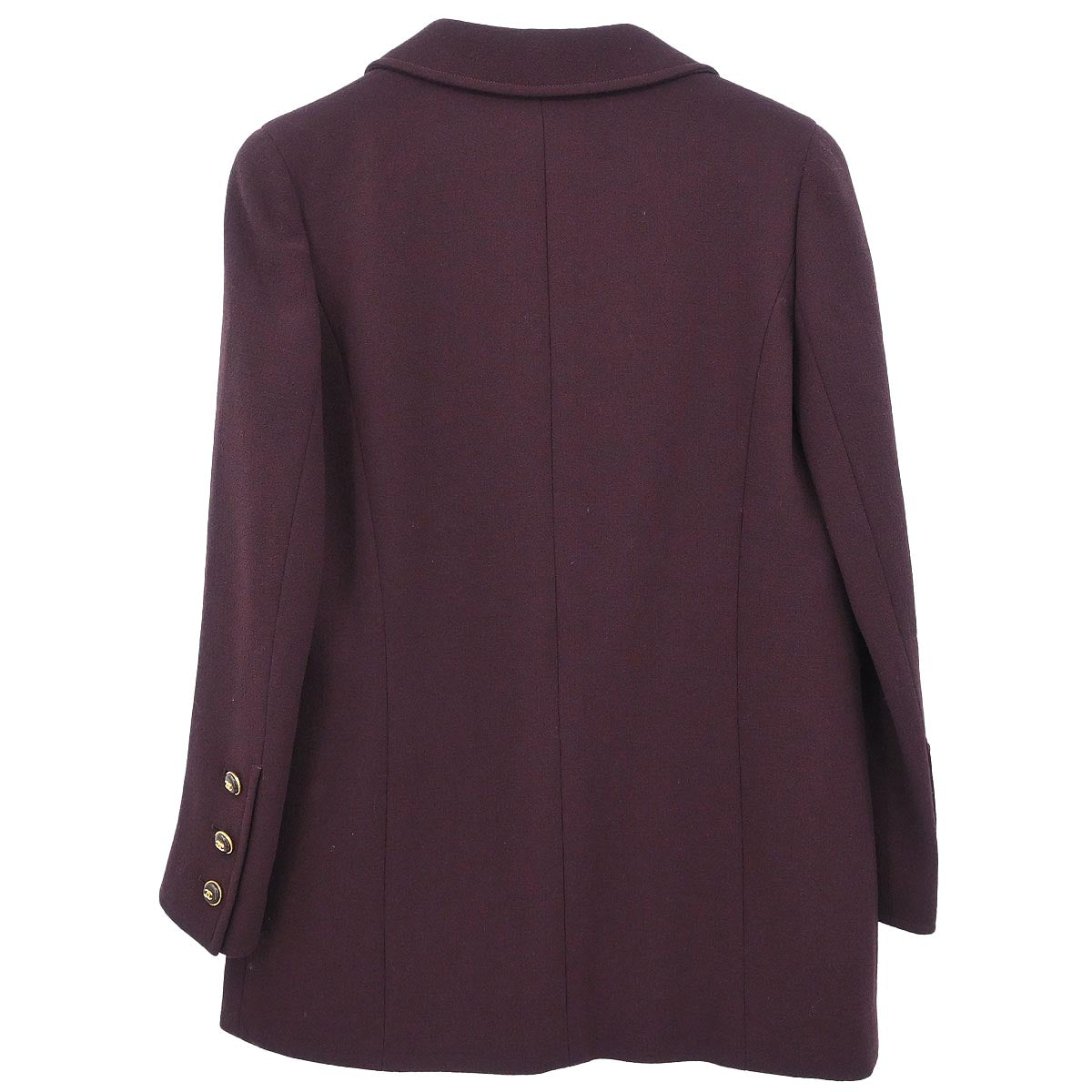 Chanel 1995 Single Breasted Jacket Bordeaux #40