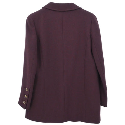 Chanel 1995 Single Breasted Jacket Bordeaux #40