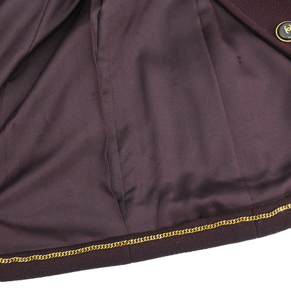 Chanel 1995 Single Breasted Jacket Bordeaux #40
