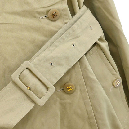 Chanel Double Breasted Trench Coat Beige #40