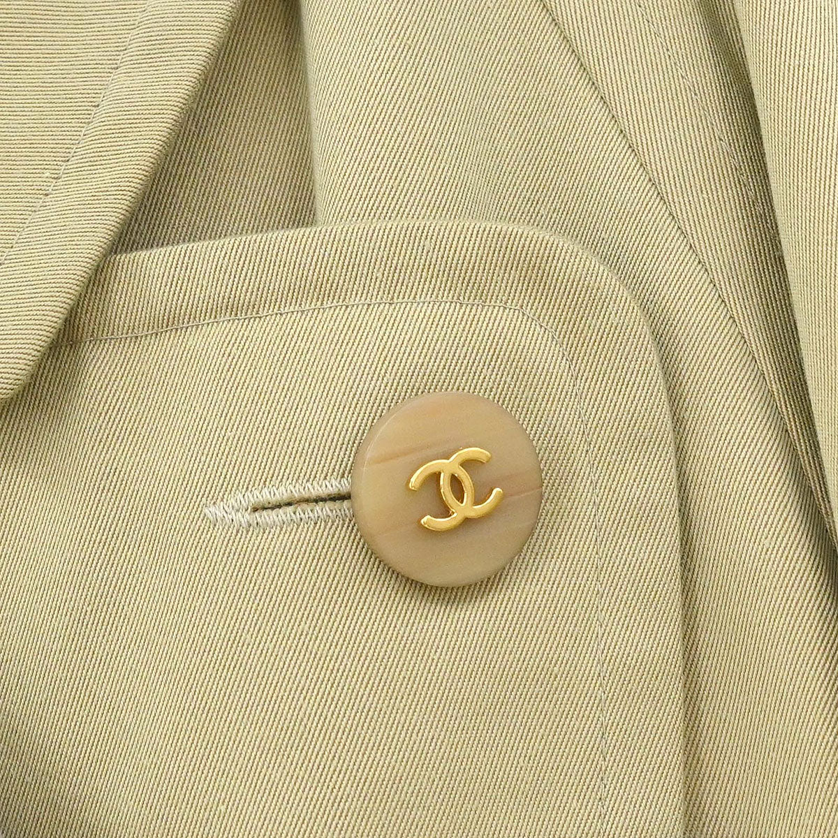 Chanel Double Breasted Trench Coat Beige #40