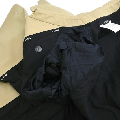 Chanel Double Breasted Trench Coat Beige #40