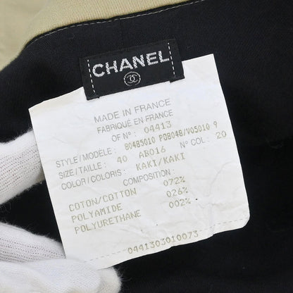 Chanel Double Breasted Trench Coat Beige #40