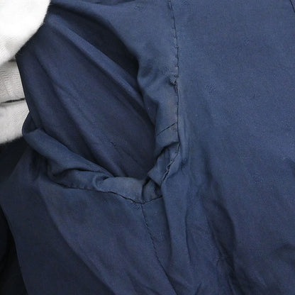 Chanel Single Breasted Collarless Jacket Navy #40