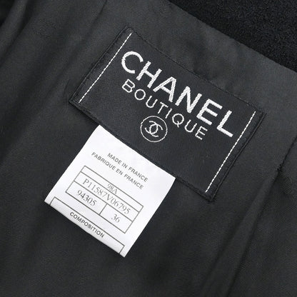 Chanel 1998 Single Breasted Jacket Black #36