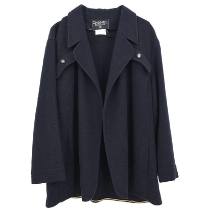 Chanel 1995 Single Breasted Jacket Dark Navy #38
