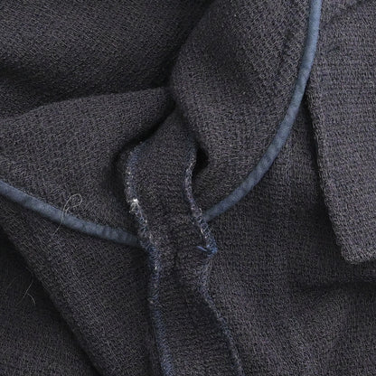 Chanel 1995 Single Breasted Jacket Dark Navy #38