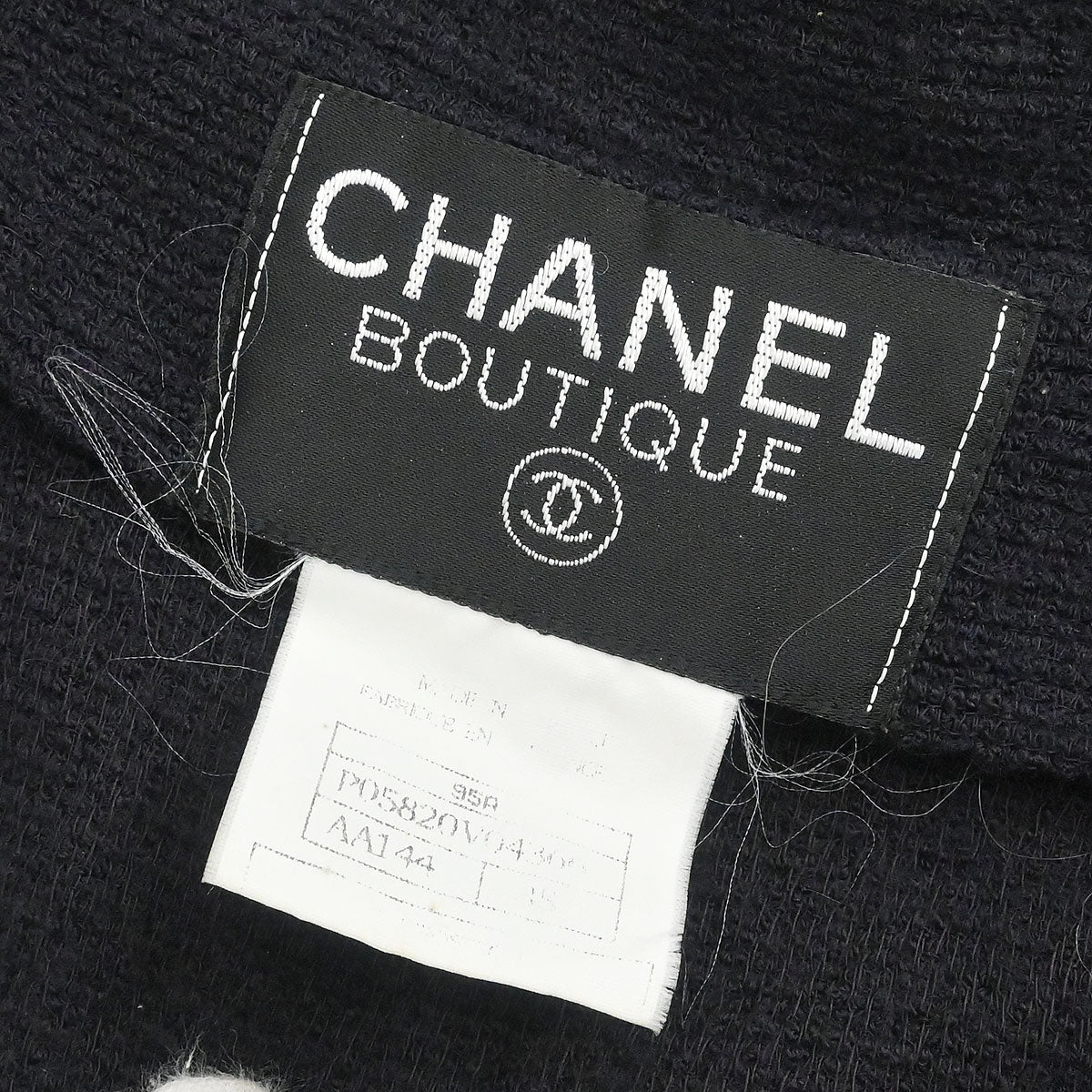 Chanel 1995 Single Breasted Jacket Dark Navy #38