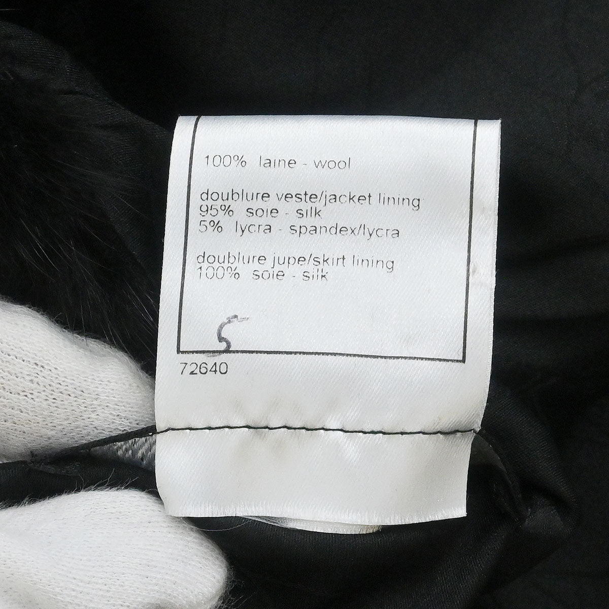 Chanel 2003 Single Breasted Collarless Jacket Black #42