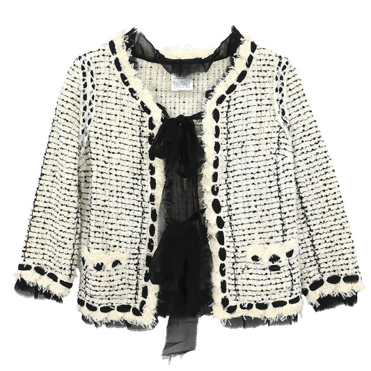 Chanel 2005 Single Breasted Jacket White #34