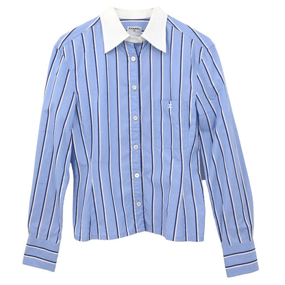 Chanel Blouse Shirt Light Blue