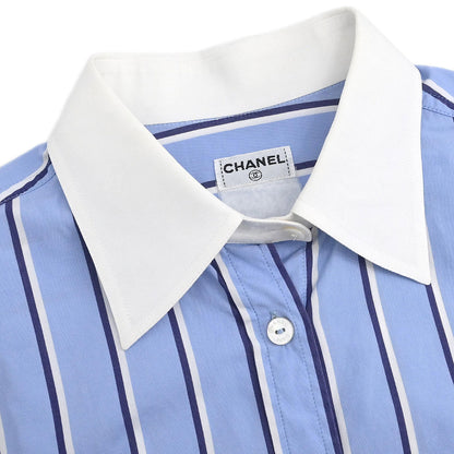 Chanel Blouse Shirt Light Blue