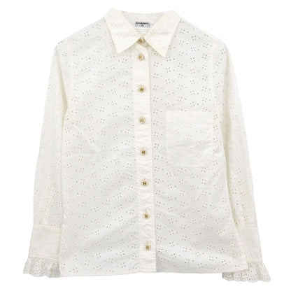 Chanel Top Blouse White #34