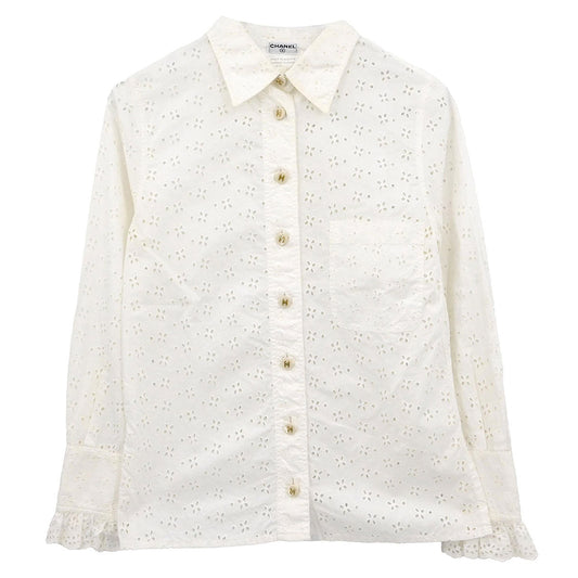 Chanel Top Blouse White #34