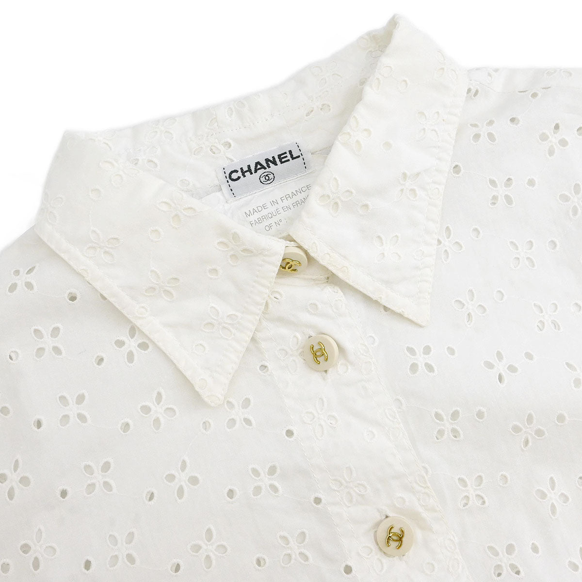 Chanel Top Blouse White #34