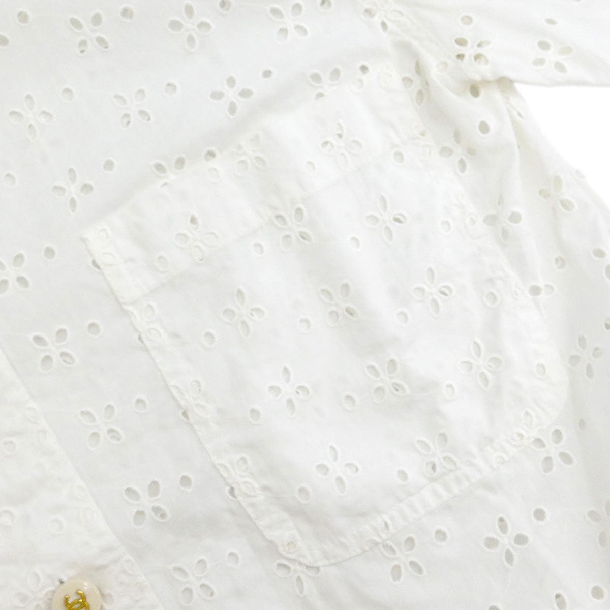 Chanel Top Blouse White #34