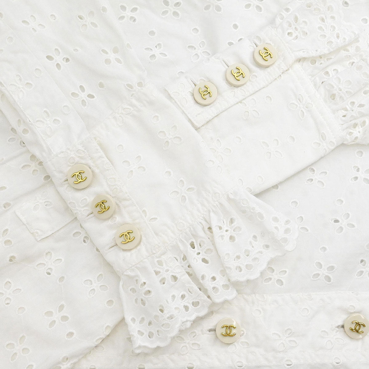 Chanel Top Blouse White #34