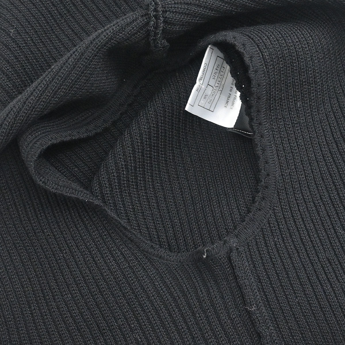 Chanel 1999 Sleeveless Vest Knit Top Black #38